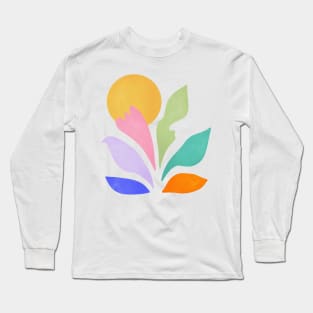 Sun & Leaves: Matisse Pastel Series 04 Long Sleeve T-Shirt